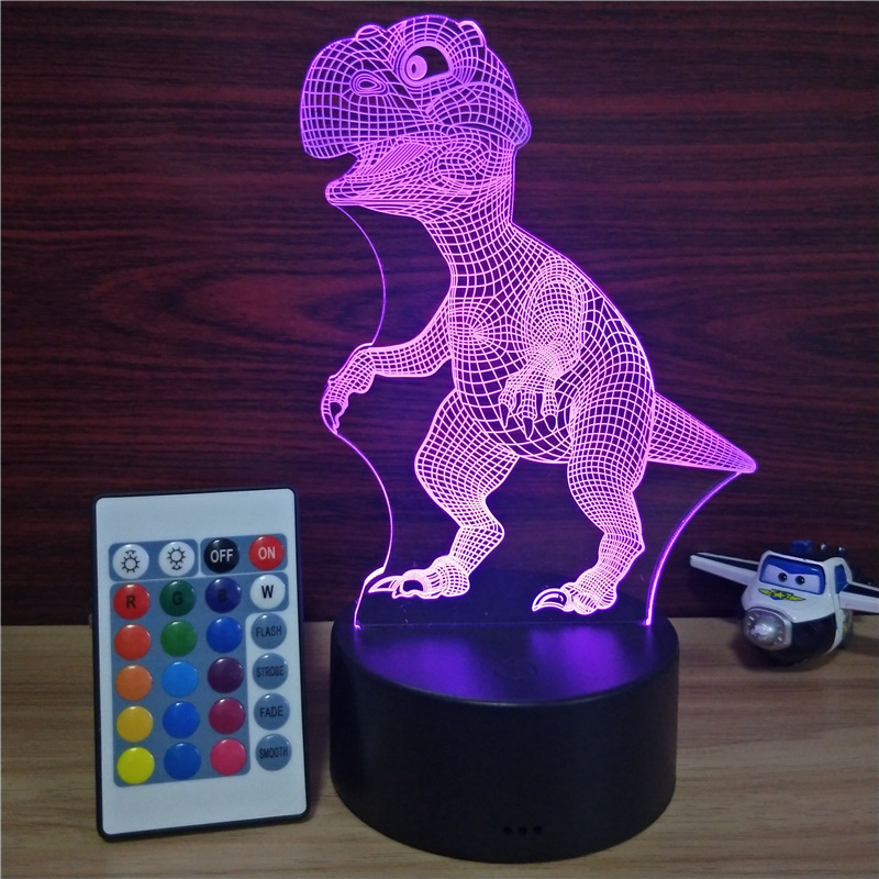 Cross-border new strange dinosaur series 3d night light colorful touch remote control children's room sleep decoration bedside lamp Cross-border new strange dinosaur series 3d night light colorful touch remote control children's room sleep decoration bedside lamp