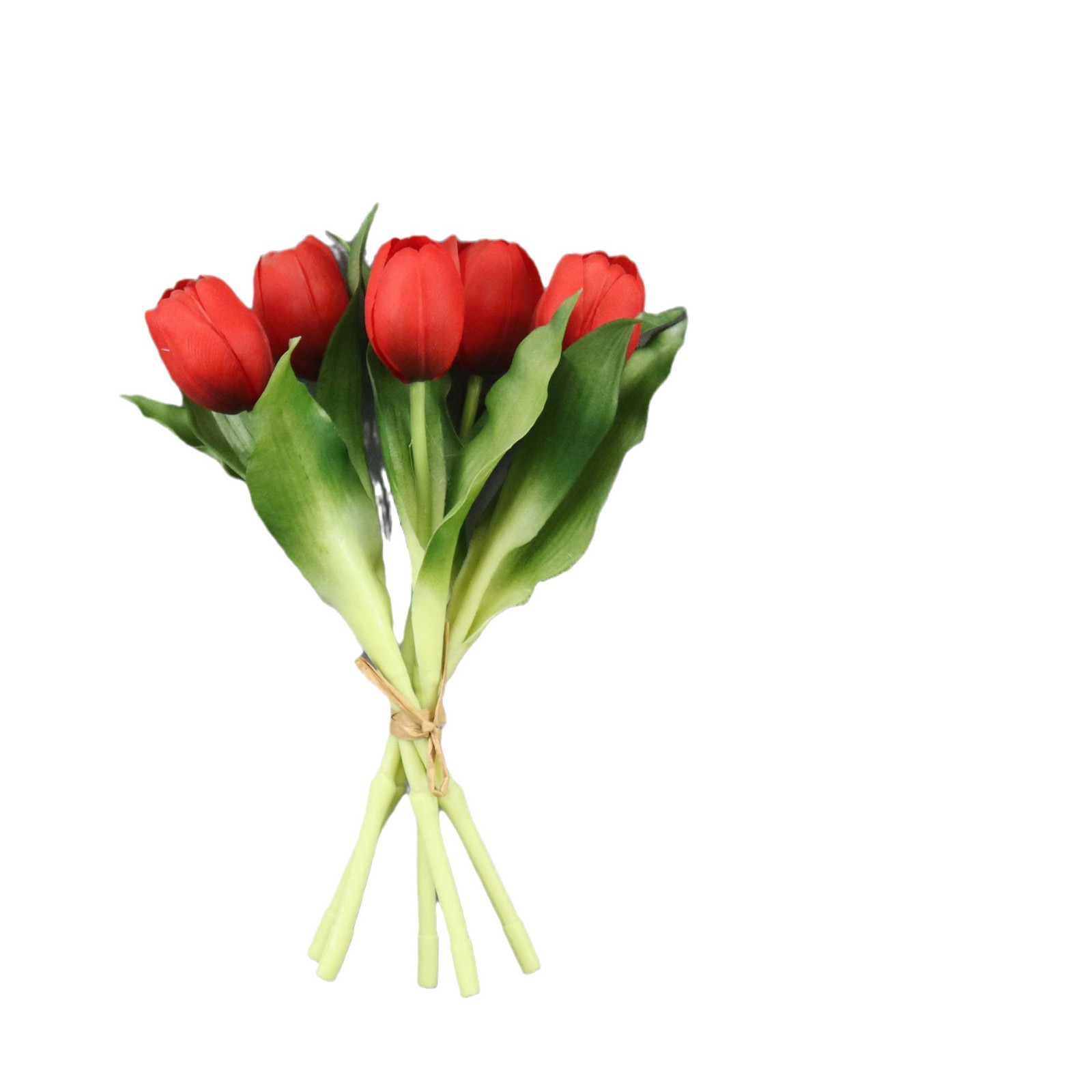5 flores ramas cortas 28CM mano pegamento suave sensación de tulipas flores simuladas decoración de flores flores falsas ramo de flores