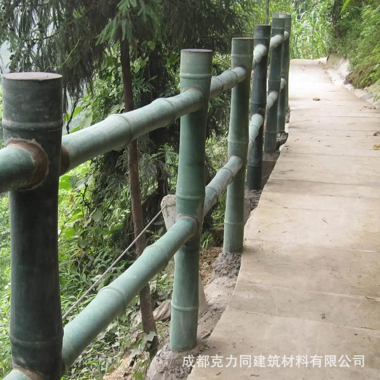 【实力厂家】成都仿竹水泥栏杆grc园林景区河道安全防护混泥土栏c