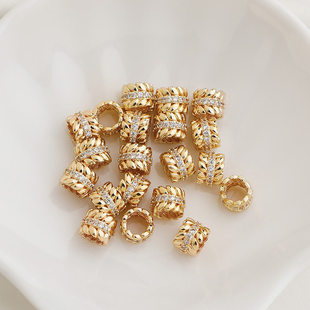 14K����ɫ�ʯ�����׸���A����ë���龎�K����DIY�Ʒ���