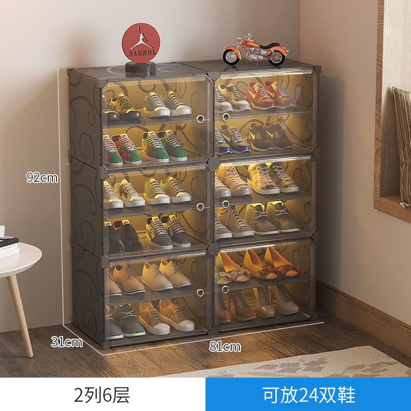 Zapatero entrada a la puerta contra la pared armario de almacenamiento de zapatos armario de zapatos para el hogar resistente y duradero estante de liquidación especial multicapa