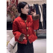 2980新中式国风红色棉服外套女新款爆款冬季高级感唐装年轻款