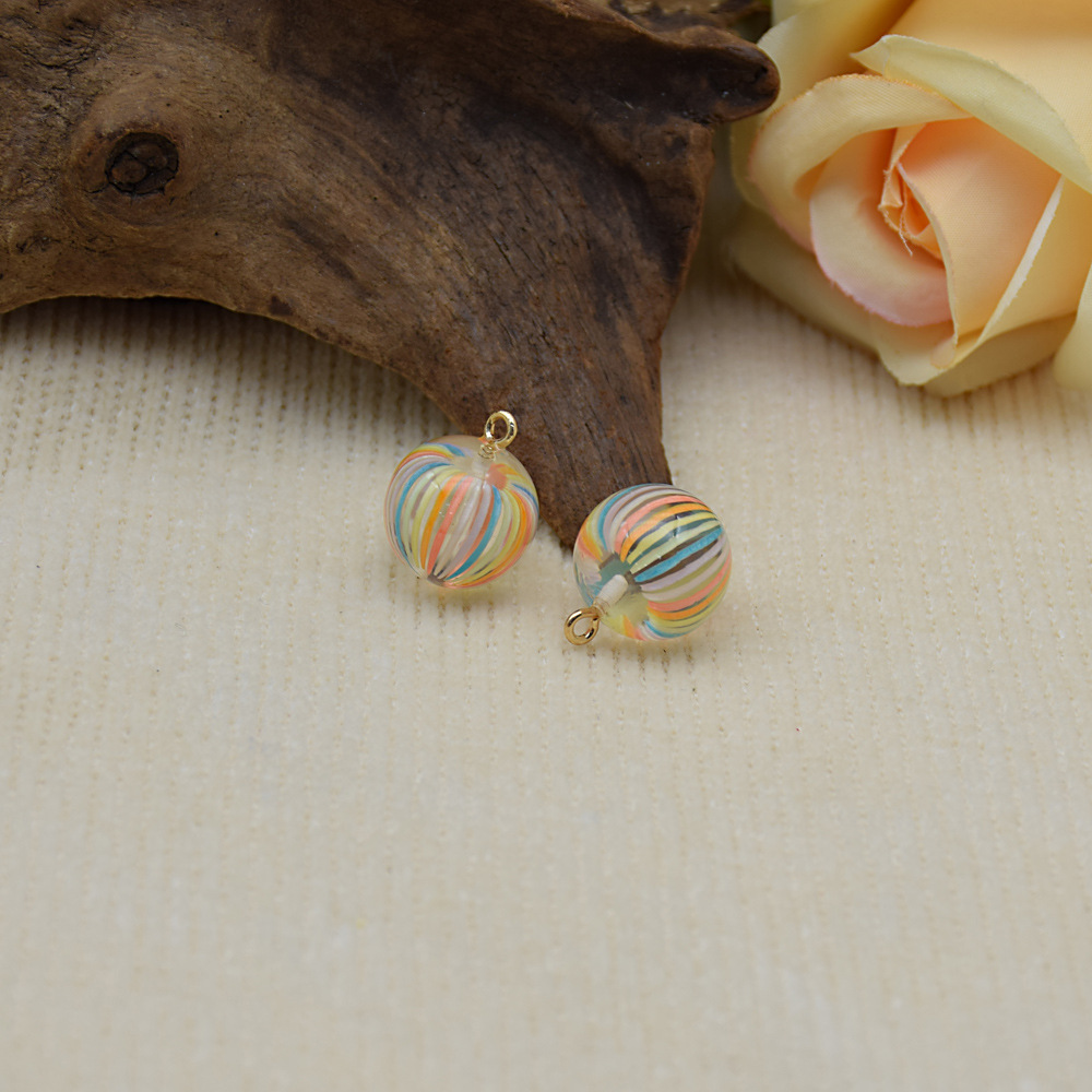 富光樹脂夏ins風日系糖球ペンダント装飾イヤリングペンダントdiy手作りキーホルダー部品