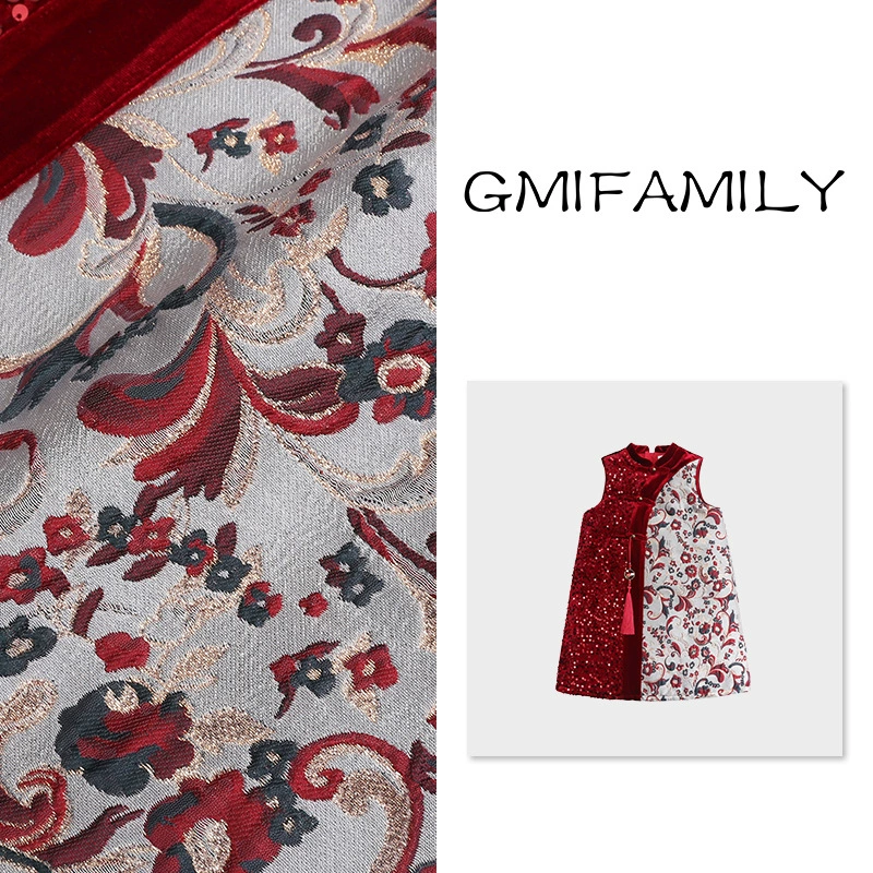 Новогодний костюм Новый китайский стиль девушка национальный стиль улучшенный чонсам зимнее платье 2024 новая маленькая девочка новогодняя одежда