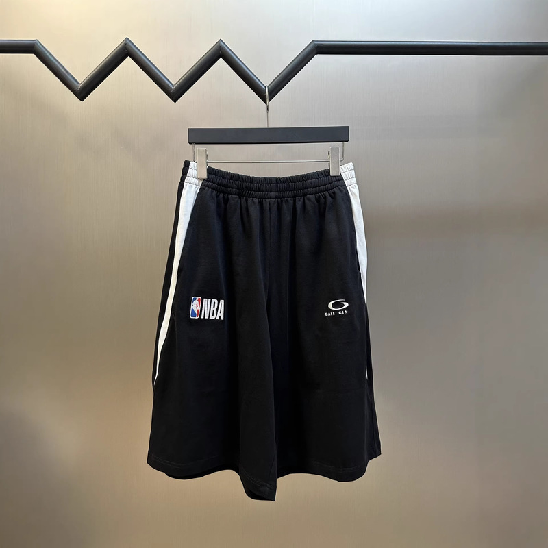 Paris B Brand Collaboration Nba Letter Embroidery Shorts Bl Summer New Loose Fit Casual Sports Shorts Paris B Brand Collaboration Nba Letter Embroidery Shorts Bl Summer New Loose Fit Casual Sports Shorts