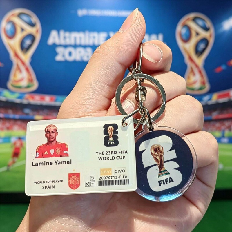 2026 World Cup Ronaldo Neymar Mbappe Keychain Football Merchandise Acrylic Pendant Fan Wholesale 2026 World Cup Ronaldo Neymar Mbappe Keychain Football Merchandise Acrylic Pendant Fan Wholesale