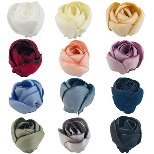 2cm Korean mini diy rose small flower fabric handmade burnt edge tulip headdress clothing accessories accessories