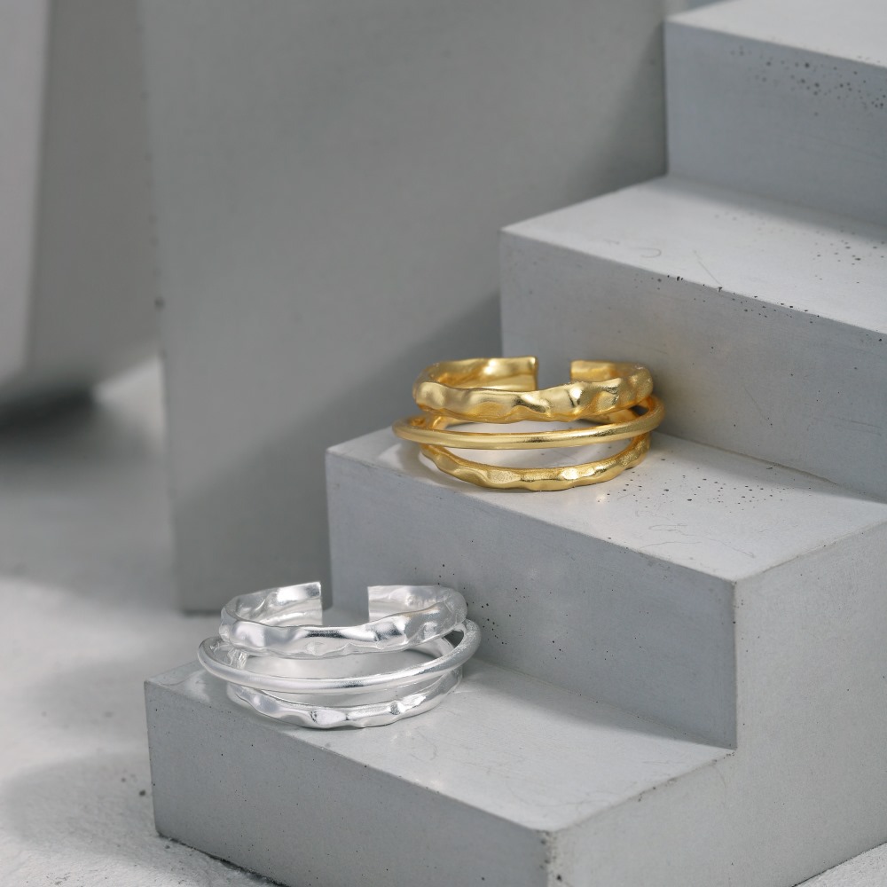 Fashion Round Sterling Silver Plating Inlay Gem Rings 1 Piece