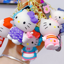 新款KT猫挂件超大号公仔三丽鸥钥匙扣 pvc滴胶凯情侣钥匙手机配件