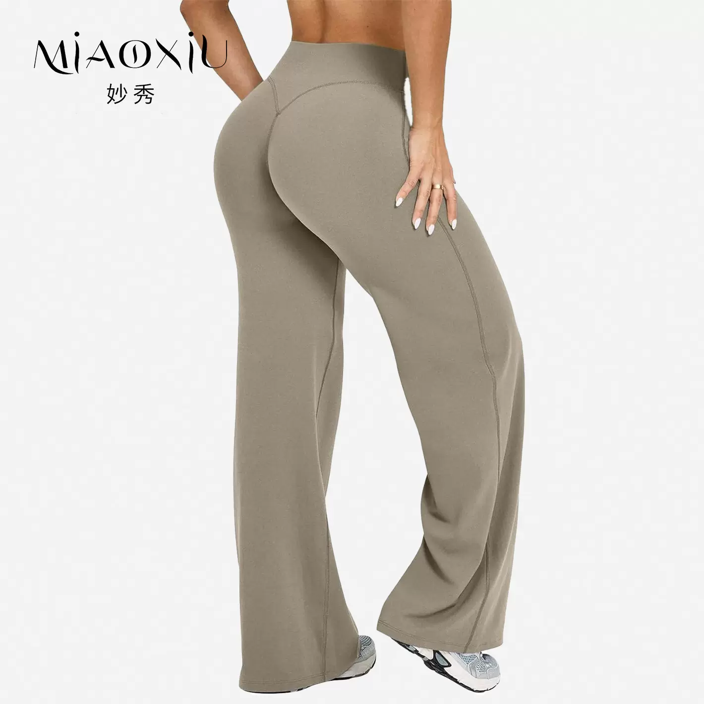 跨境瑜伽裤女款长裤高腰直筒裤宽松显瘦瑜伽服运动户外健身服女