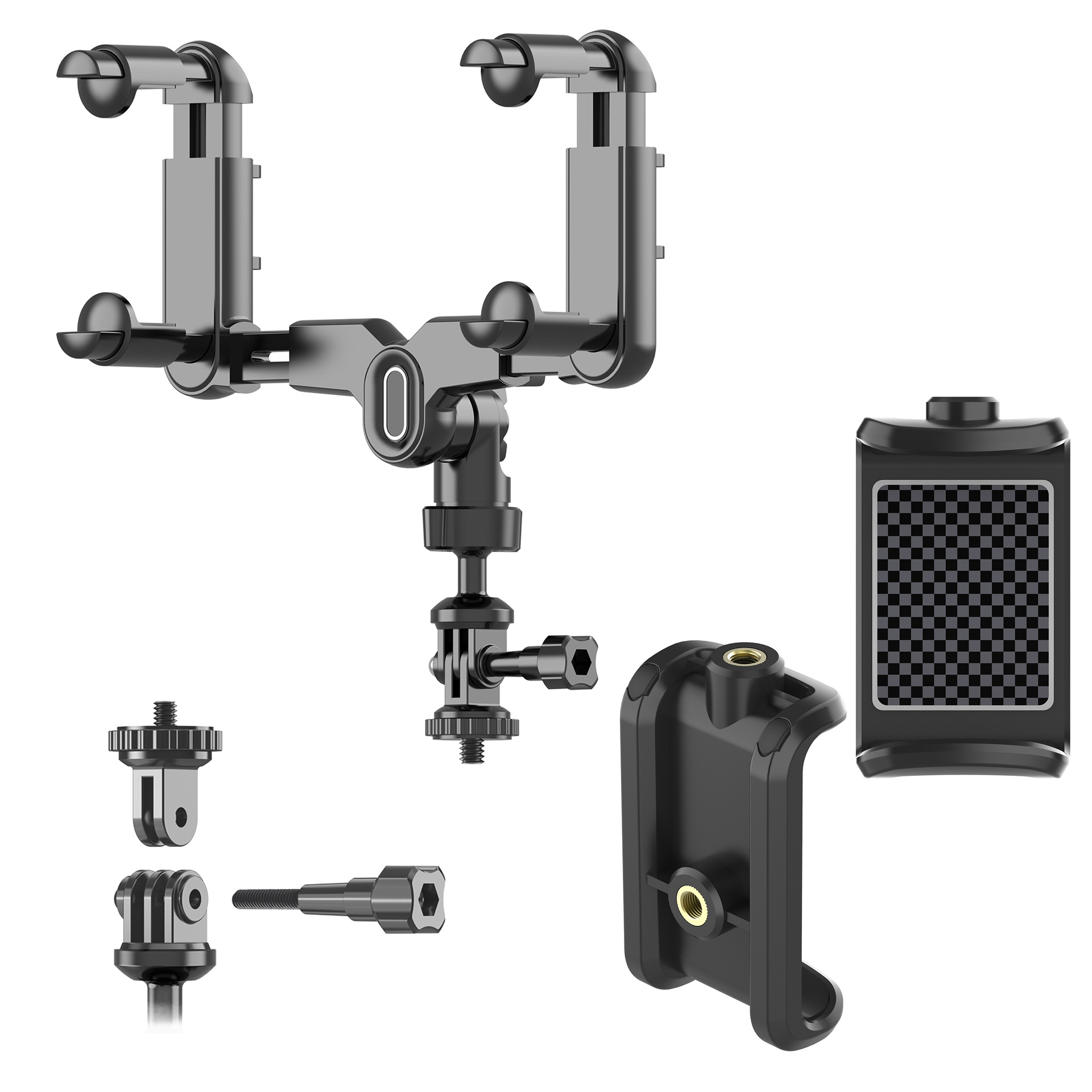 Car Rearview Mirror Panoramic Sports Camera Driving Recorder Camera Mobile Phone Universal Holder