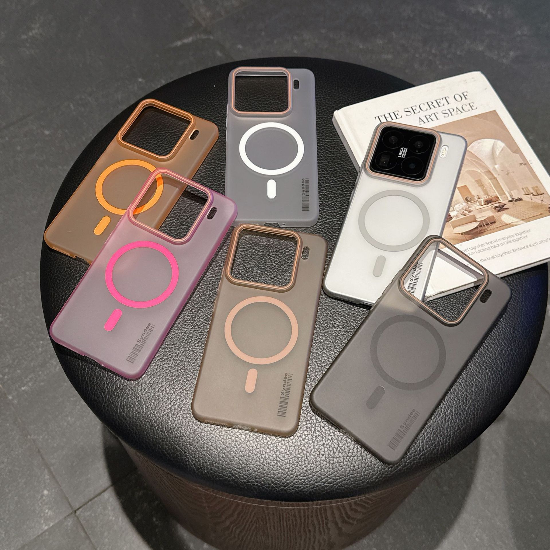 柔纱适用小米civi5Pro磨砂肤感磁吸手机壳小米15简约14Tpro半透壳