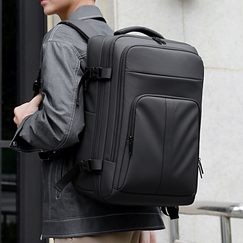 Mochila de viaje de negocios expandible, bolsa de viaje multifuncional para hombres, bolsa de computadora de viaje de ocio a prueba de agua