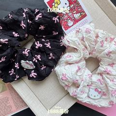 韓系蝶結びkitty大腸髪輪高級感高颜値ins学院風頭縄甜美風女皮筋