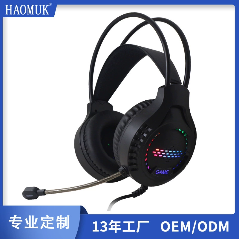 OEM/Neutral Gaming Headset for E-Sports, Wired Bass-Boost, Factory Processing and Customization