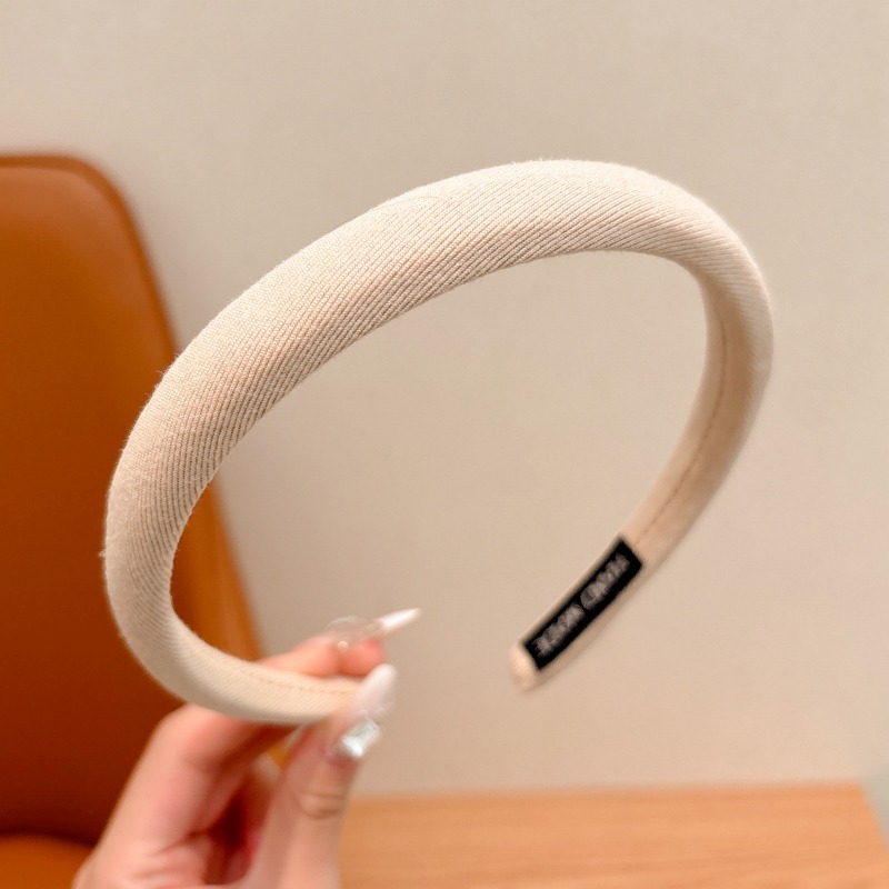 Niños de color café leche no estrangular esponja correa de cabello otoño y invierno nuevo tipo de niña correa de cabello de presión delgada correa de cabello cabeza alta