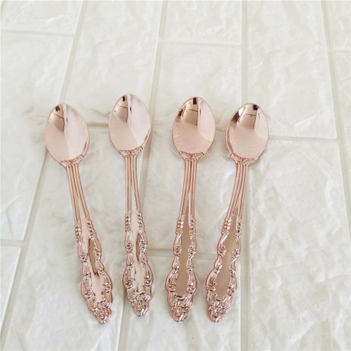 Disposable plastic knife, fork, and spoon set, cake dessert spoon, children's fruit fork, steak knife, kids' spoon and fork set