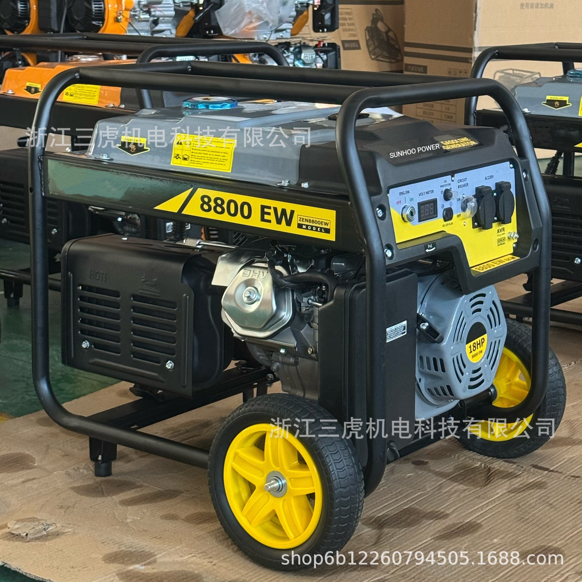 本田款汽油发电机机组8KW220V单相三相小型家用工业便携式外贸款