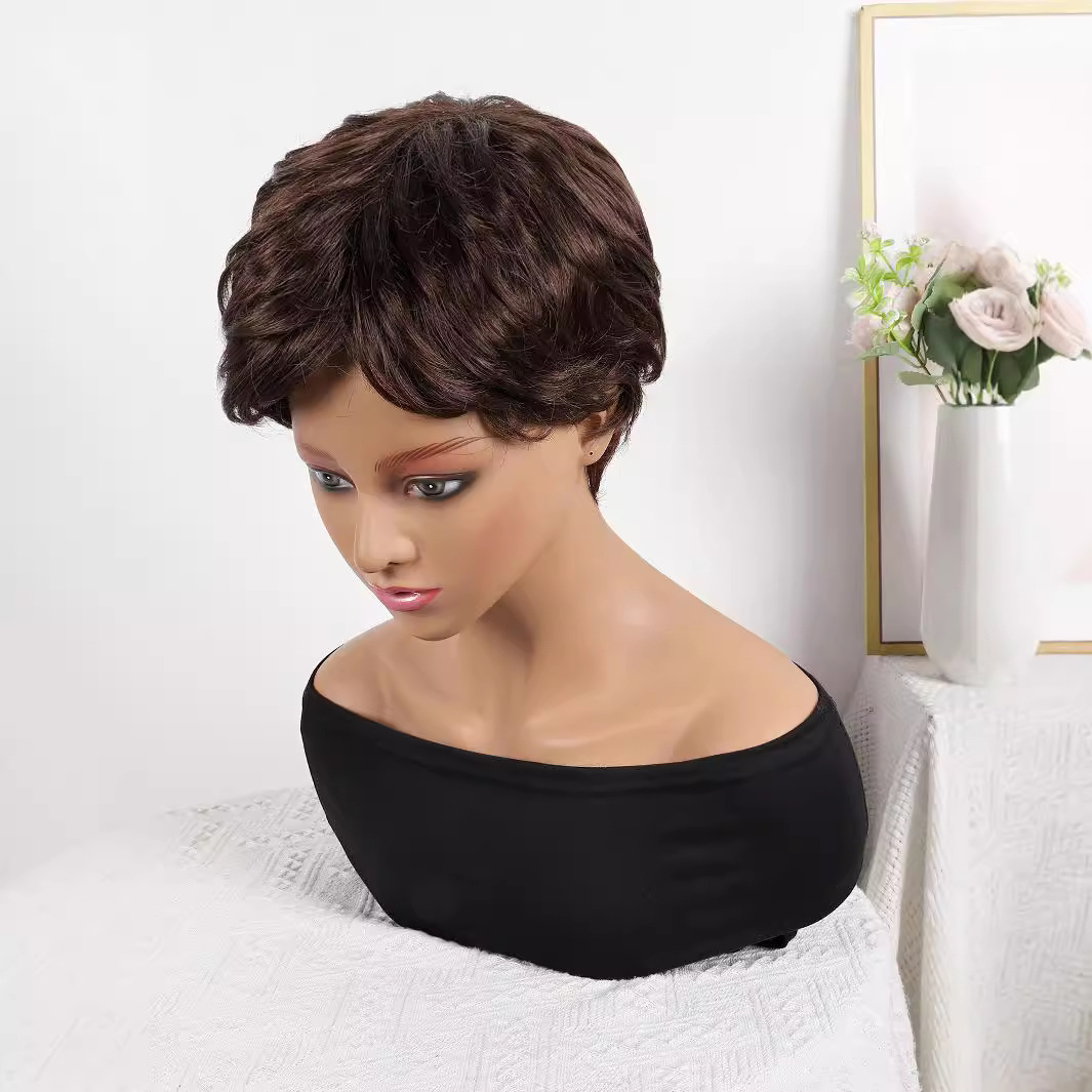 Fibra química al por mayor bob cabello pelucón mecánico pelucón cubierta de pelo