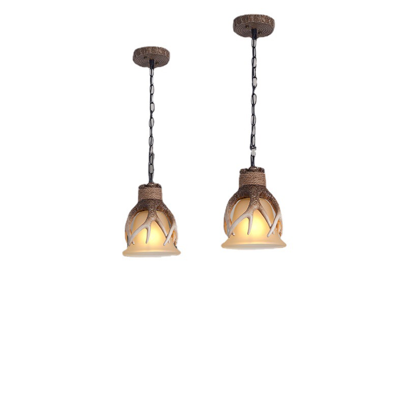 Cruzar la frontera especial de la lámpara de la asanta americana retro restaurante pasillo lámpara de araña de resina Bar cubierta colgante creativo