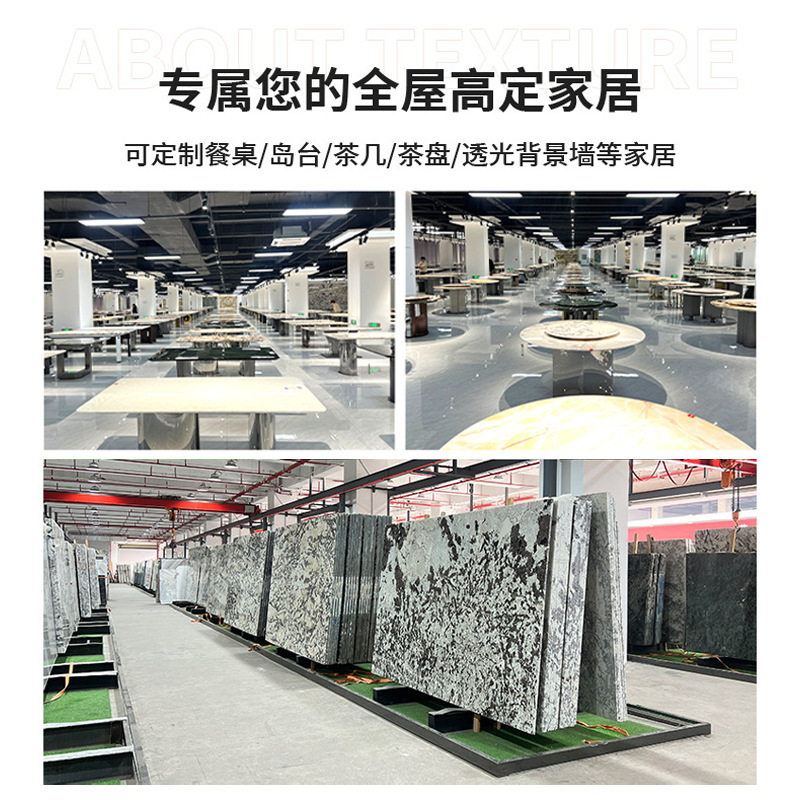 意式轻奢天然奢石餐桌长桌现代简约天然大理石台面餐台厂家定制|undefined