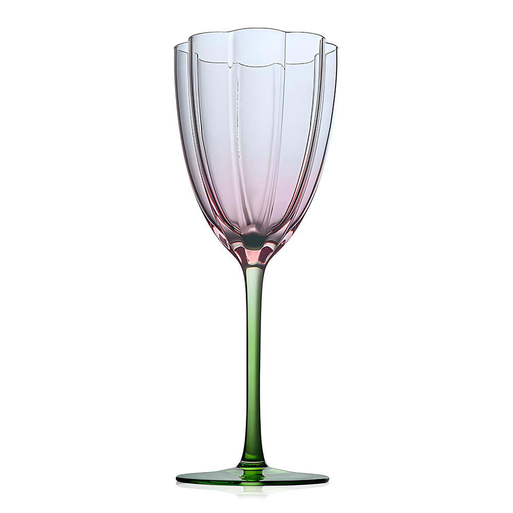 Jinbaijia cristal creativo rojo vino Copa vidrio hogar champán vidrio mediados-antigua serie gradiente flor mano regalo
