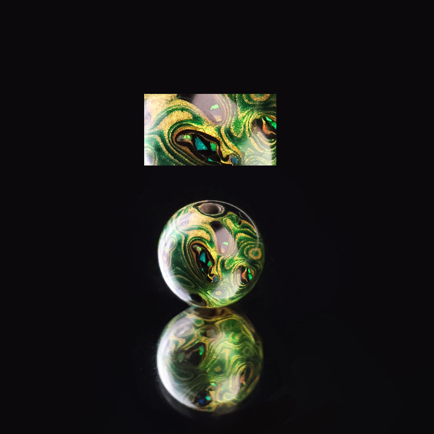 10mm 오팔 오로라 그린