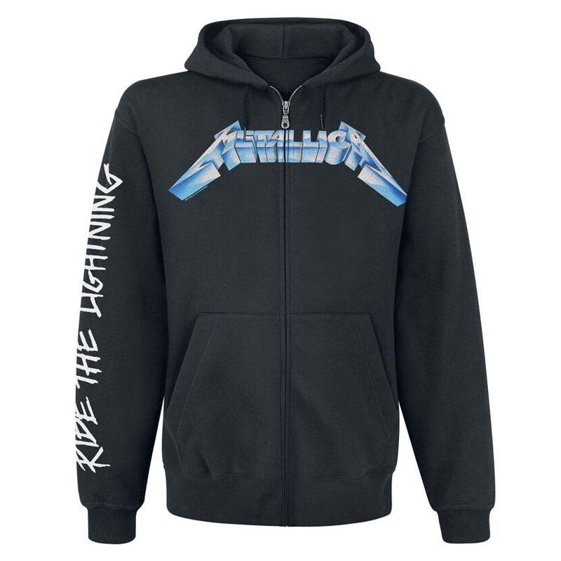 Metallica band Cotton rock dark skull hooded sweater high street loose cardigan zipper coat