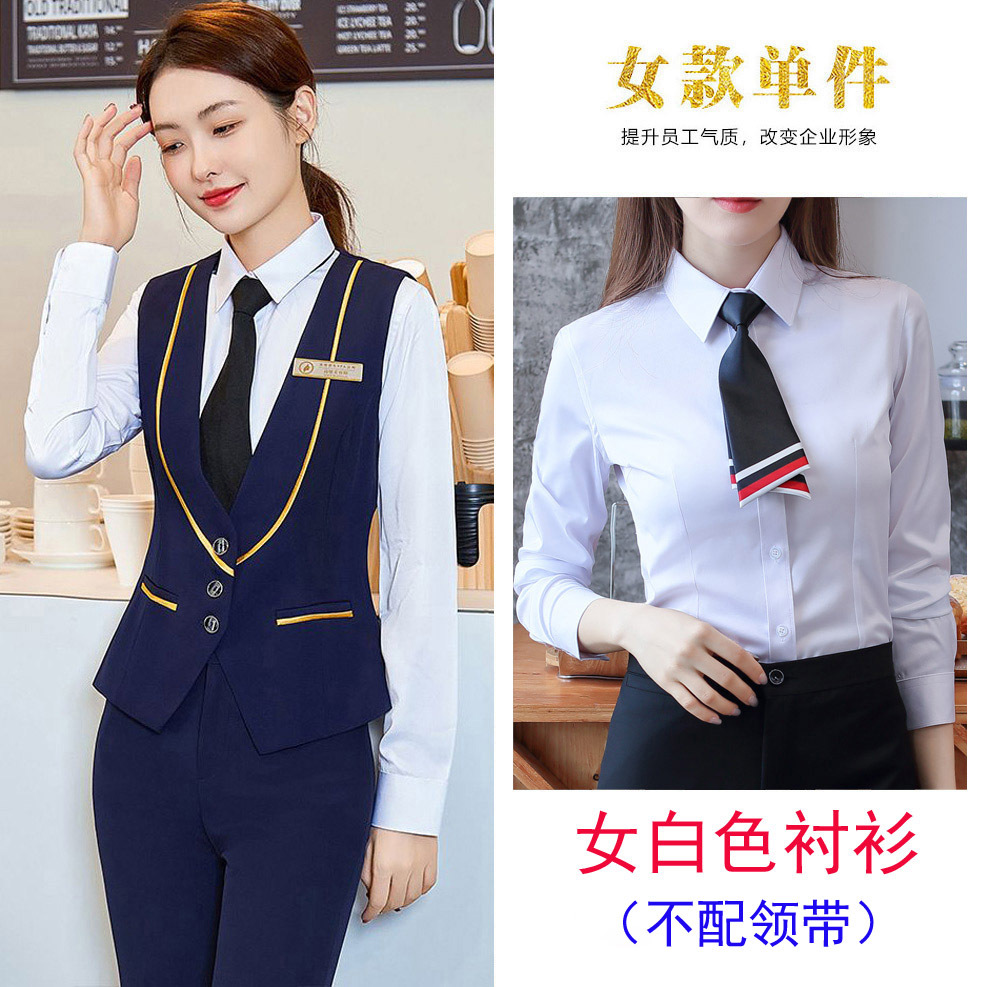 Женская белая рубашка с длинными рукавами 38 юаней