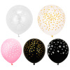 12 -inch latex ball pentagram transparent dot graduation party layout atmosphere atmosphere new year black gold dot latex balloon