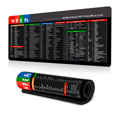 Cross-border English mouse pad shortcut keys large multi-language Russian, Japanese, Thai shortcut keyboard mat heat transfer