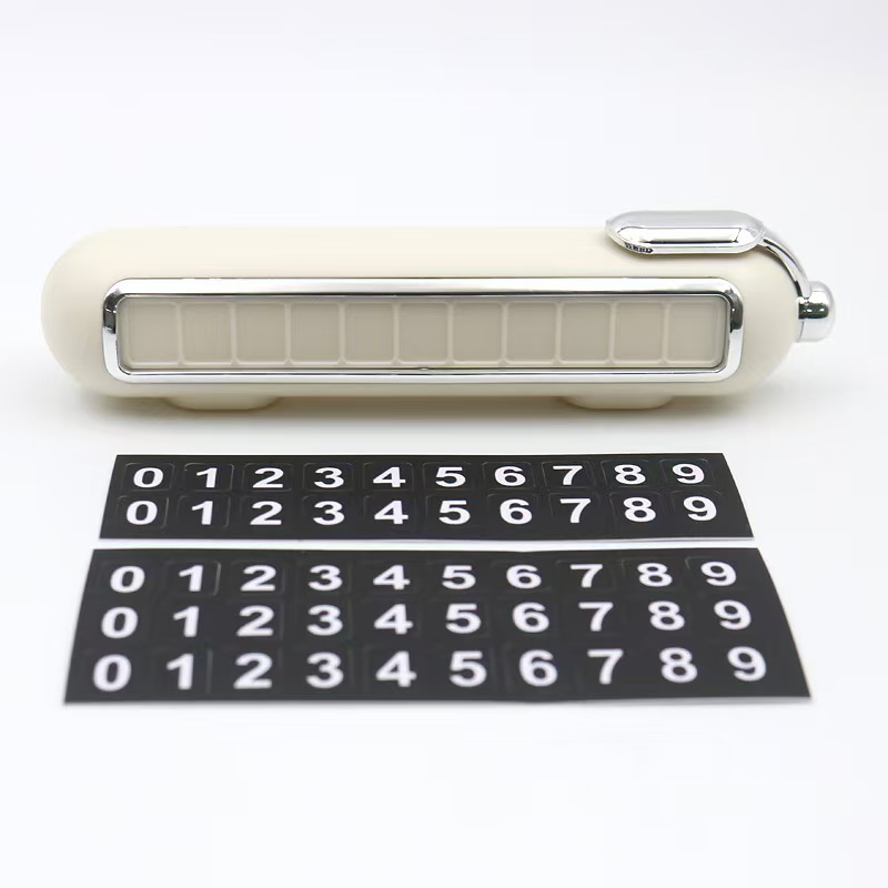 Rotating temporary parking number plate for cars, in-car phone number sign for moving vehicles, creative and cute car decoration