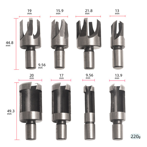 23 pieces/26 pieces set five-edged chamfer cork drill woodworking drill punch step drill golden punch pagoda drill L wrench