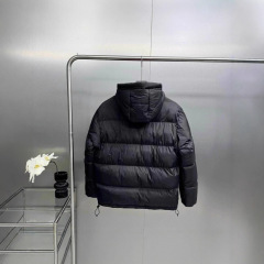男士冬季2025新款连帽棉服时尚百搭加厚面包服简约保暖外套潮男