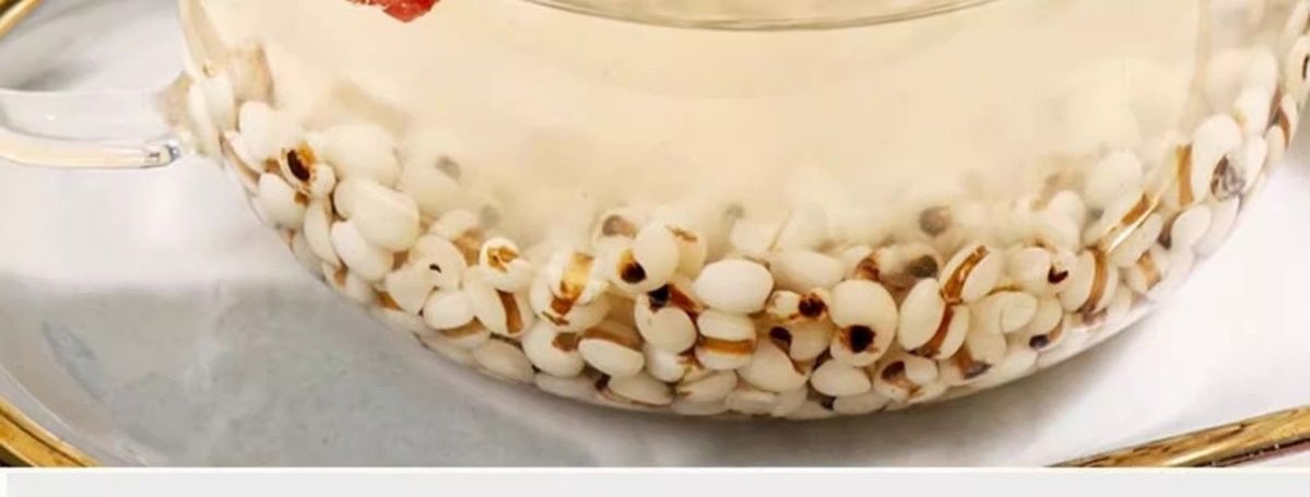 Stir-Fried Coix Seed Yi Yi Ren 500g Roasted Job's Tears for Tea Soup and Congee in use