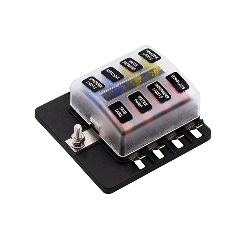 8路单正极保险丝盒 1进8出保险盒 中型汽车插片保险盒 端子款 MP