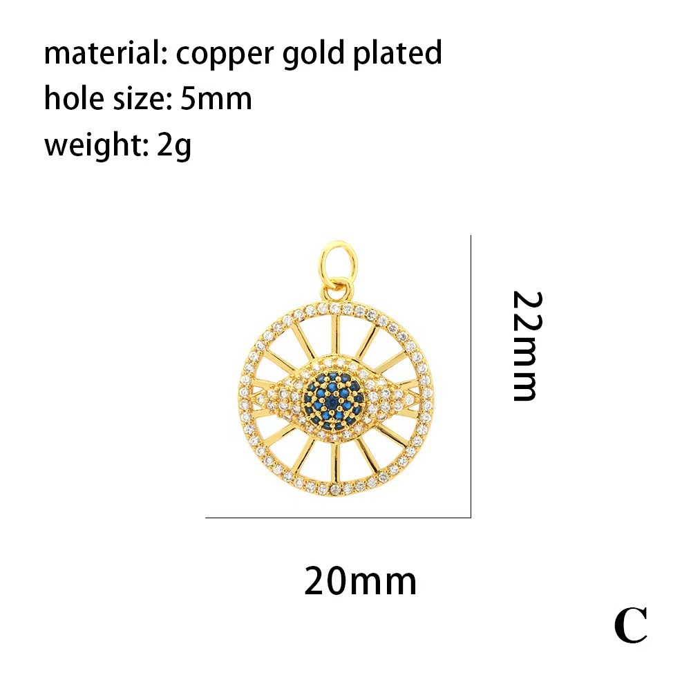 3g Weight Pendant Jewelry Making Type 16*13.5mm, 21*22mm Jewelry Making Size DIY Jewelry Accessories Classification 1 Piece Quantity Copper Material Letter, Devil's Eye, Heart Shape Pattern All Seasons Season Plating Design Vintage Style Style 1 Piece 16*13.5mm 21*22mm Copper Letter Devil's Eye Heart Shape Pendant 20