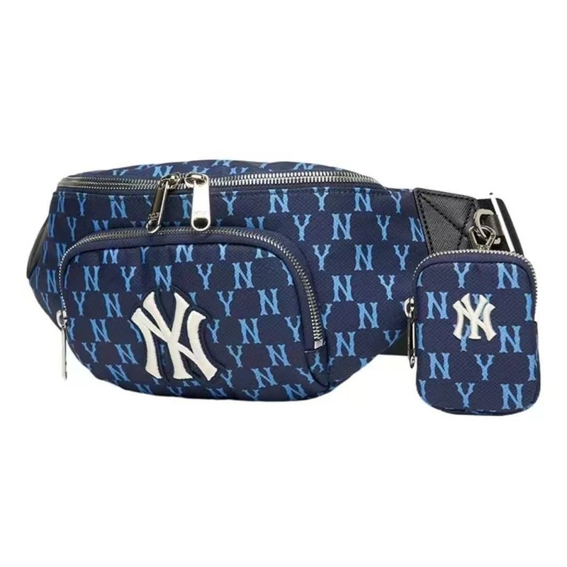 韓国 MLB フルプリント デジタル ウエストバッグ 男女兼用 NY 老眼刺繍 フルラベル シングルショルダー クロスボディ チェストバッグ|undefined