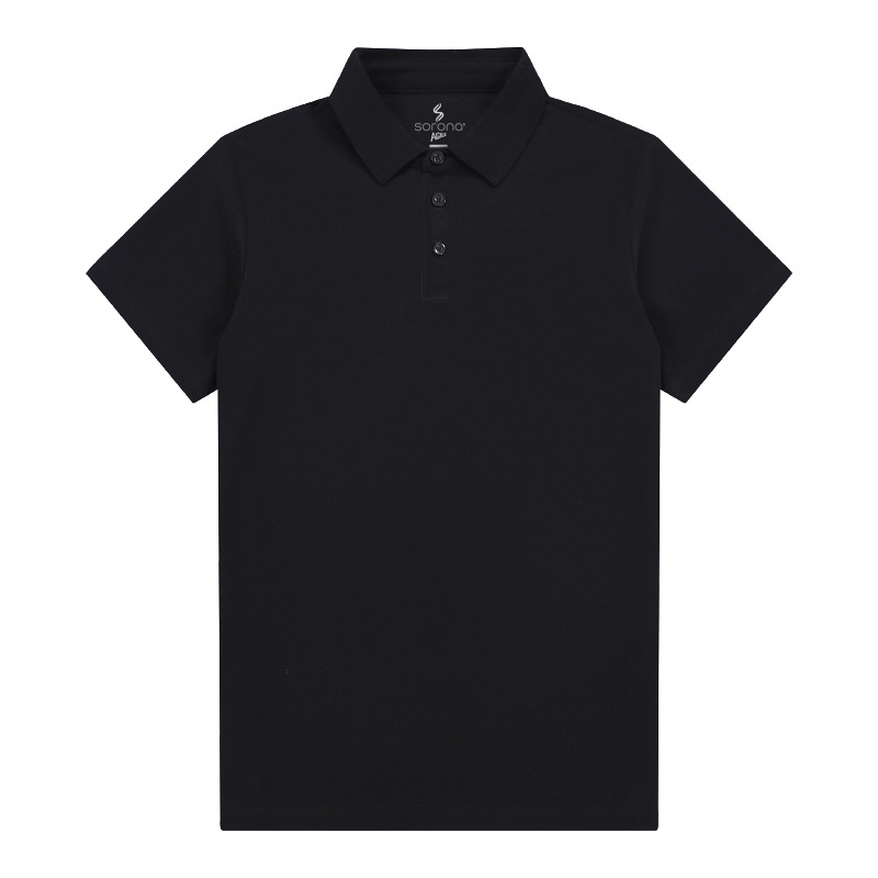 ハイエンドライトラグジュアリーデュポンソロナラペルメンズ無地シンプルカジュアル半袖Tシャツポロシャツ