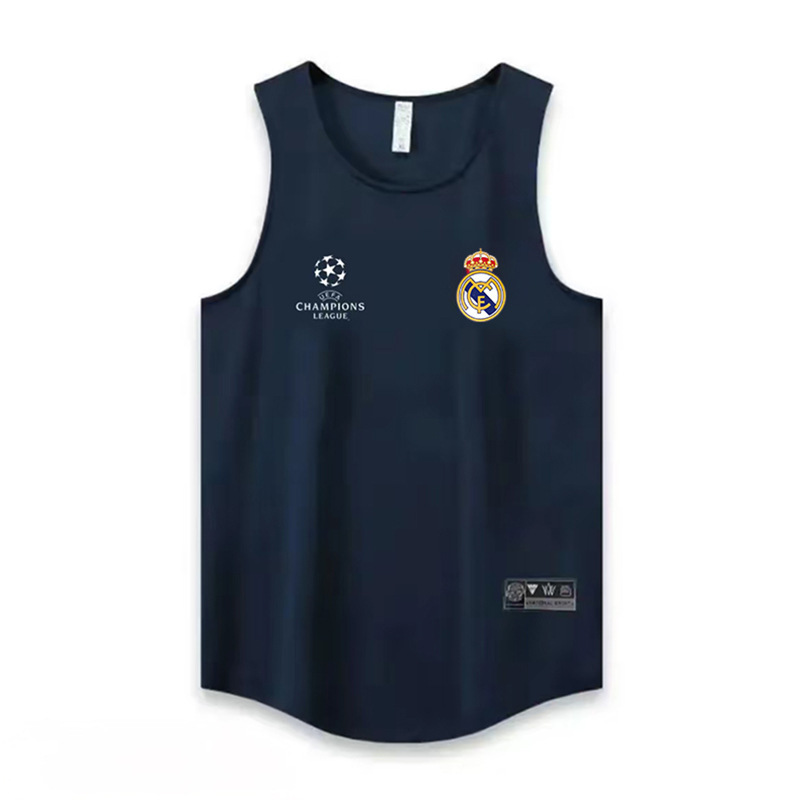 2025 Champions League Football Real Madrid American Vest Fitness Summer Club Men's Sleeveless Breathable Loose Large Size