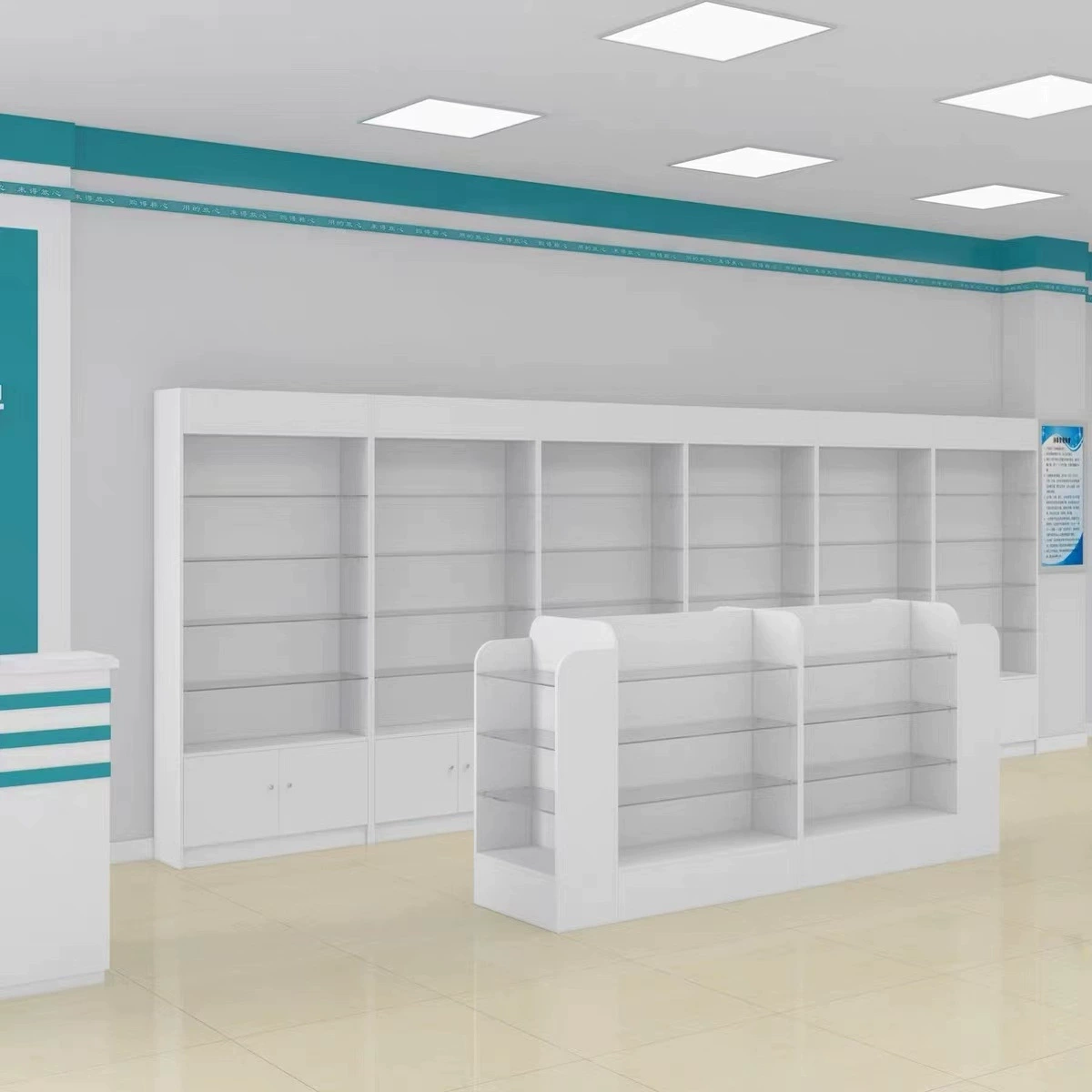 Новый аптечный шкаф для западной медицины, аптечный стеллаж для демонстрации лекарств, коммерческий стеклянный витринный шкаф для клиники, аптечный витринный шкаф