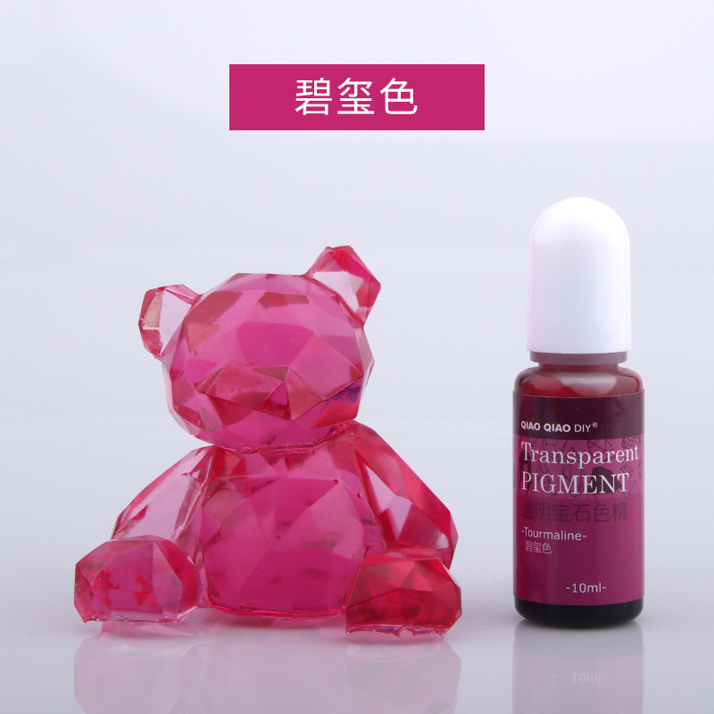 Qiaoqiao 24 colores transparente gema color esencia oleosa UV epoxi cristal epoxi color mezcla pasta fábrica descuento directo