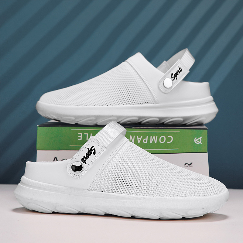 Primavera y verano de 2025 nuevos zapatos de hombre de moda simple puntera patas sandalias zapatos de playa sandalias ligeras casuales