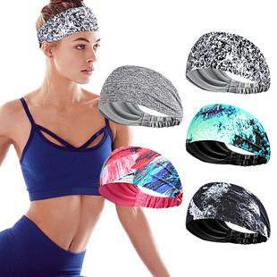 Running Sports Headband Turban Basketball Fitness Elastic Yoga Headband Breathable Sweat-Absorbent Headband