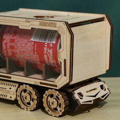 diy存錢罐卡車 木製3D立體拼圖益智解壓拼裝玩具創意工藝品擺件