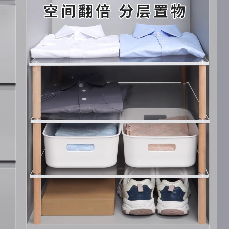アクリルワードローブ層状パーティション収納靴キャビネット層状収納ラックデスクトップシンプルな収納キャビネット安定した|undefined