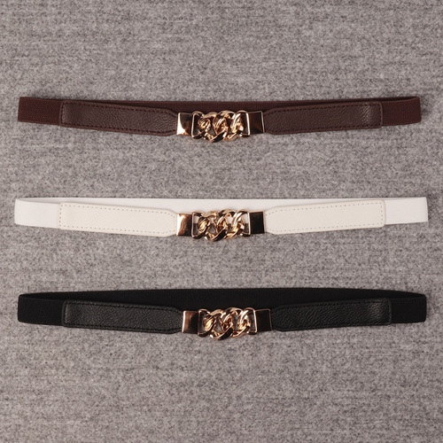Thin waist belt for women, fashionable, simple and versatile, with dress accessories, skirt belt, summer elastic elastic waistband