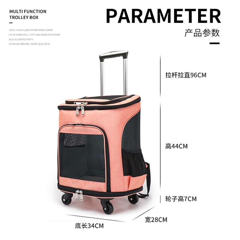 Gato bolsa de hombro trolley bolsa de mascotas trolley CAT Dog trolley case mochila portátil para mascotas gran venta al por mayor