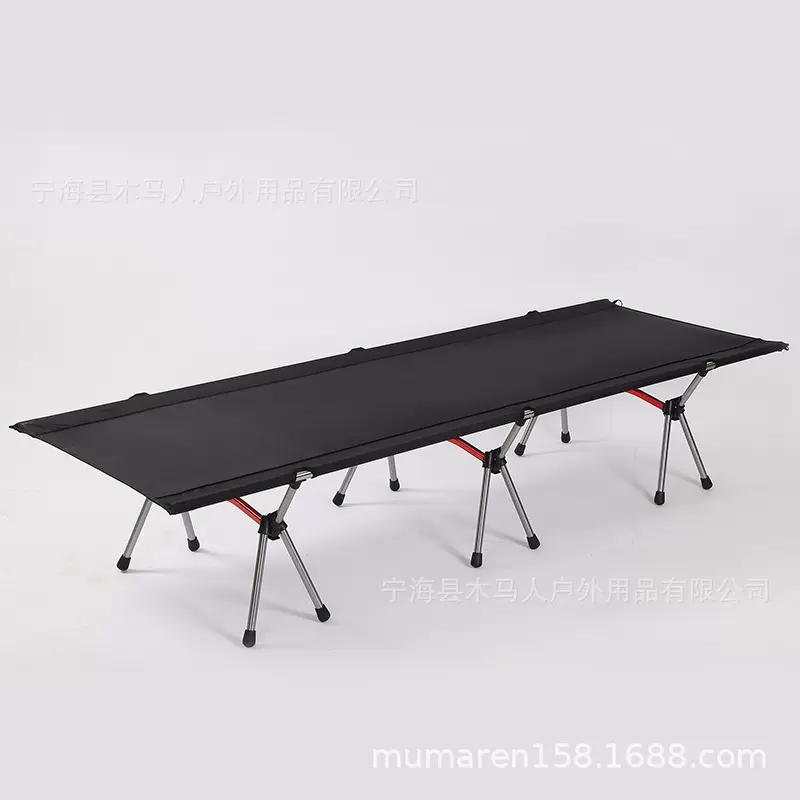 新款新品透气加固尼龙户外超轻便携折叠行军床高低两用双人床