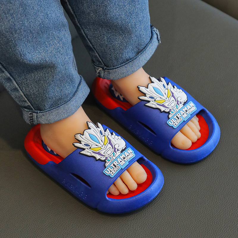 Ultraman Children's Slippers Summer Bathroom Non-Slip Home Boys' Middle and Large Children's Baby Children's Slippers